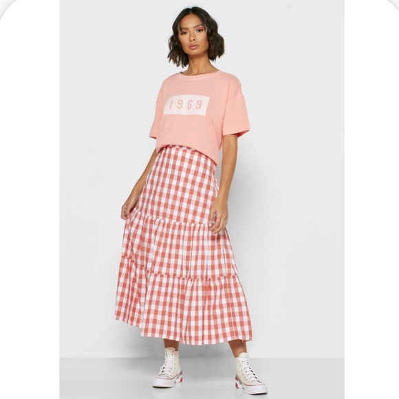 GAP Gingham Midi Skirt XS petite - New - Picture 12 of 13